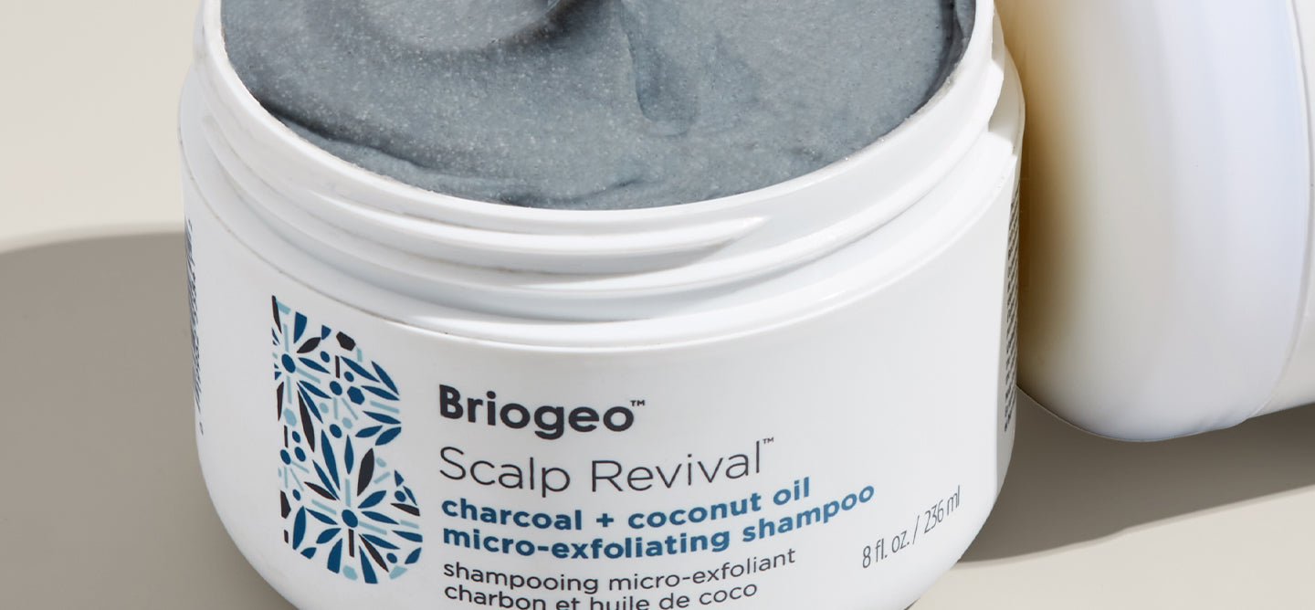 Open tub of Scalp Revival Micro-exfoliating shampoo
